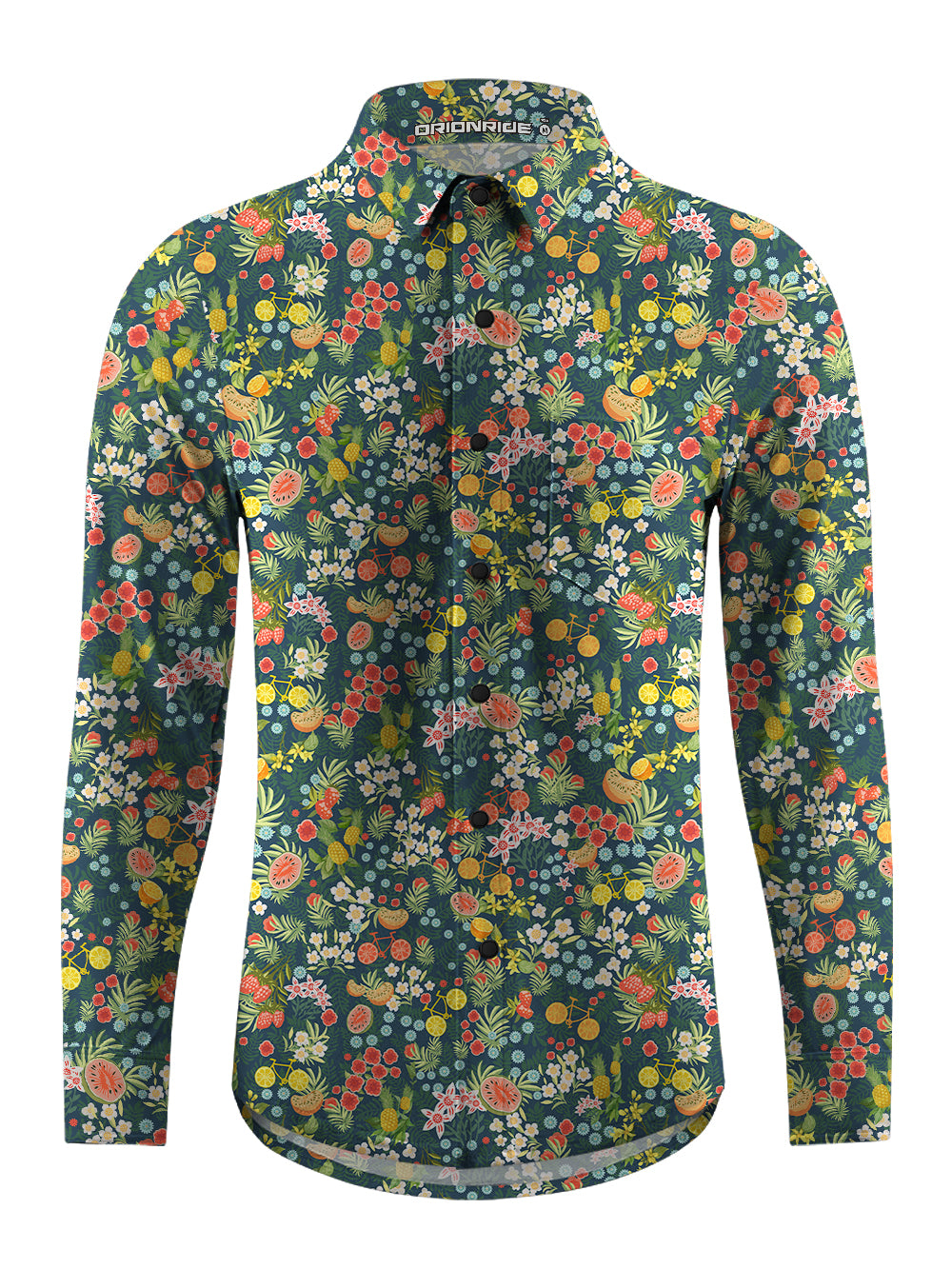 Orionride Juicy Fruit Men's Stretchy Breathable Long Sleeve Gravel Shirt