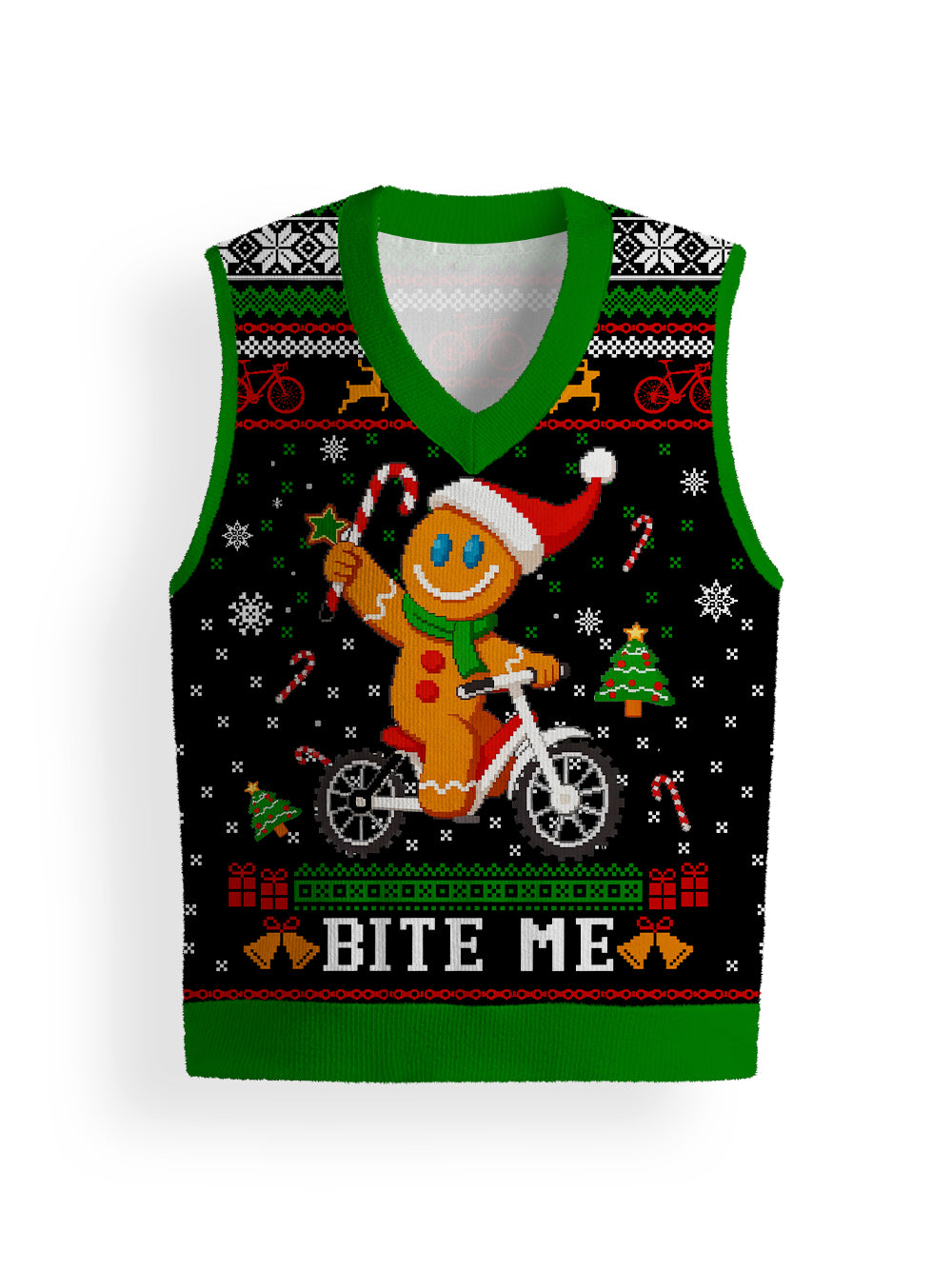 Orionride Happy Gingerbread Man Sweater Vest