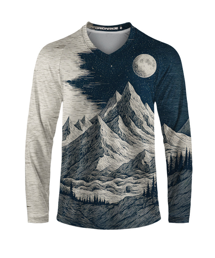Orionride Mountains At Night Long Sleeve Downhill Jersey