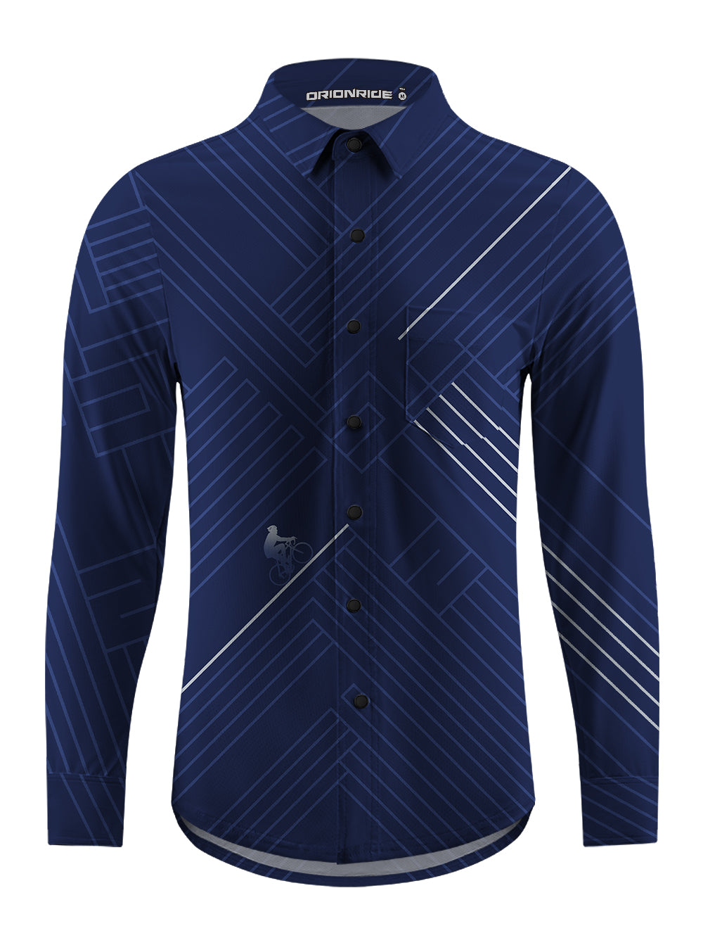 Orionride The Courage To Ride Men's Stretchy Breathable Long Sleeve Gravel Shirt