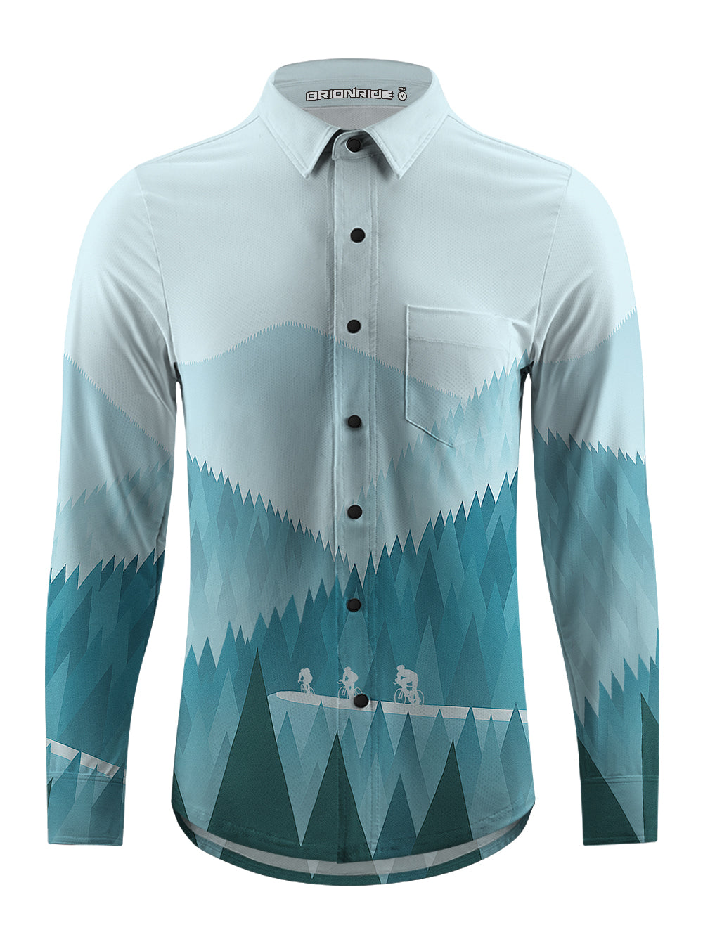 Orionride Through The Mountains Men's Stretchy Breathable Long Sleeve Gravel Shirt