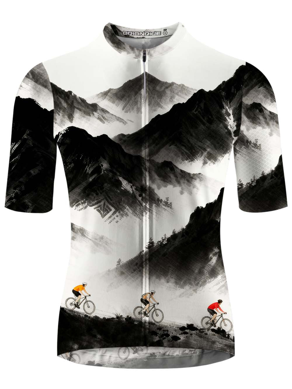 Orionride Ink Painting Mountains Short Sleeves Cycling Jersey
