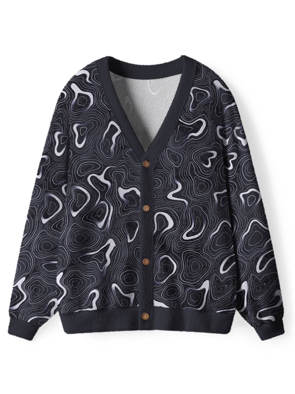 Orionride Mysterious Contours Men's Cardigan Knit Sweaters