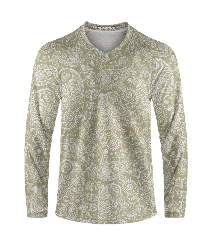 Orionride Wonderful Cashew Flower Long Sleeve Downhill Jersey