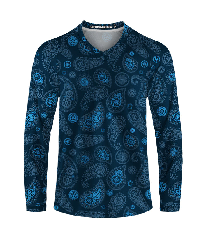 Orionride Vintage Cashew Flower Long Sleeve Downhill Jersey