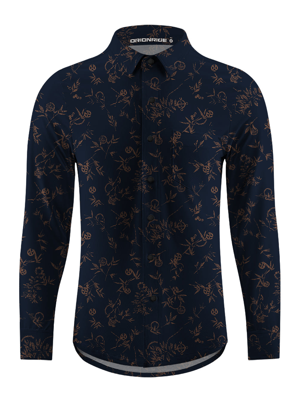 Orionride Leaf Stem Gear Men's Stretchy Breathable Long Sleeve Gravel Shirt