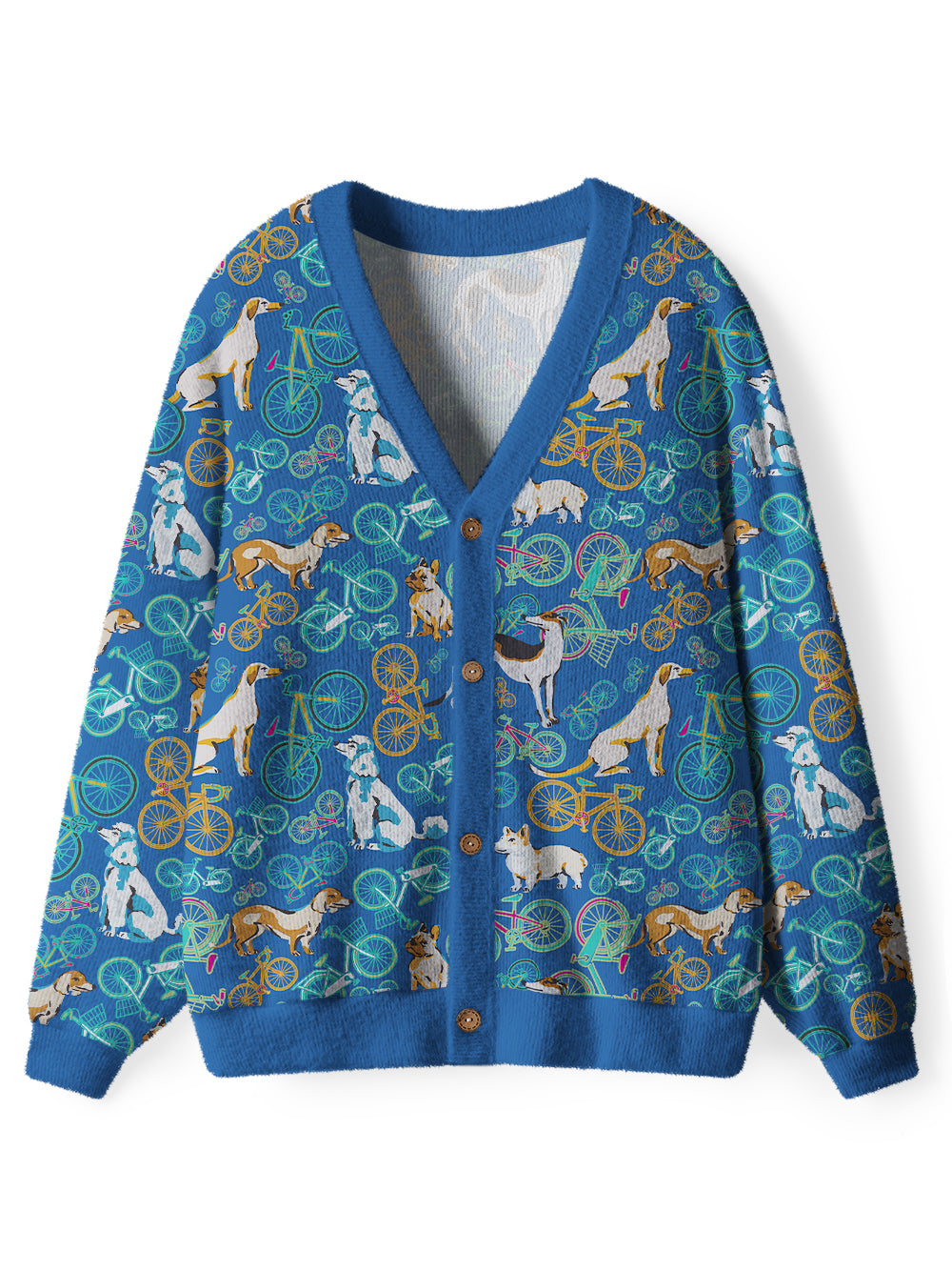 Orionride Pup Ride Men's Cardigan Knit Sweaters