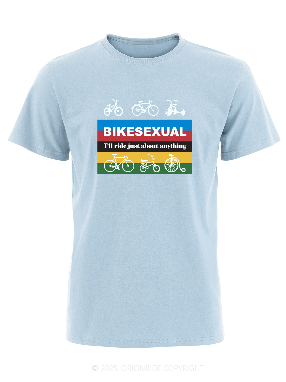 Orionride Color Strip Cycling Short Sleeves Bike T-Shirt