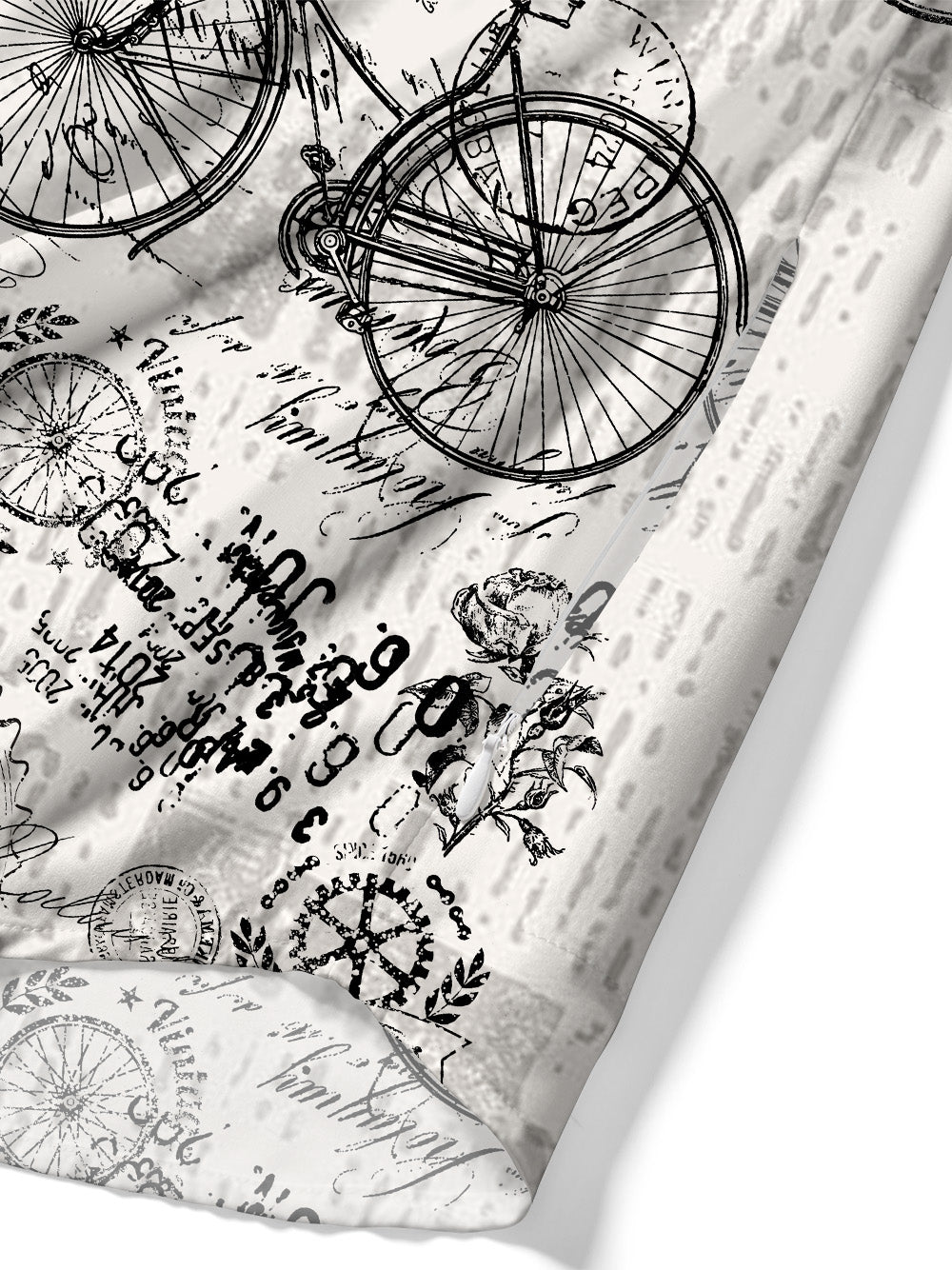 Orionride Nostalgic Bicycle Zipper Pockets Ultra Lightweight Short Sleeves Gravel Shirt