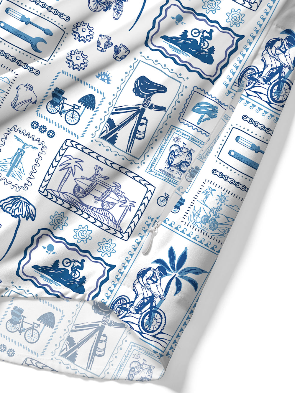 Orionride Memory Stamp Zipper Pockets Ultra Lightweight Short Sleeves Gravel Shirt