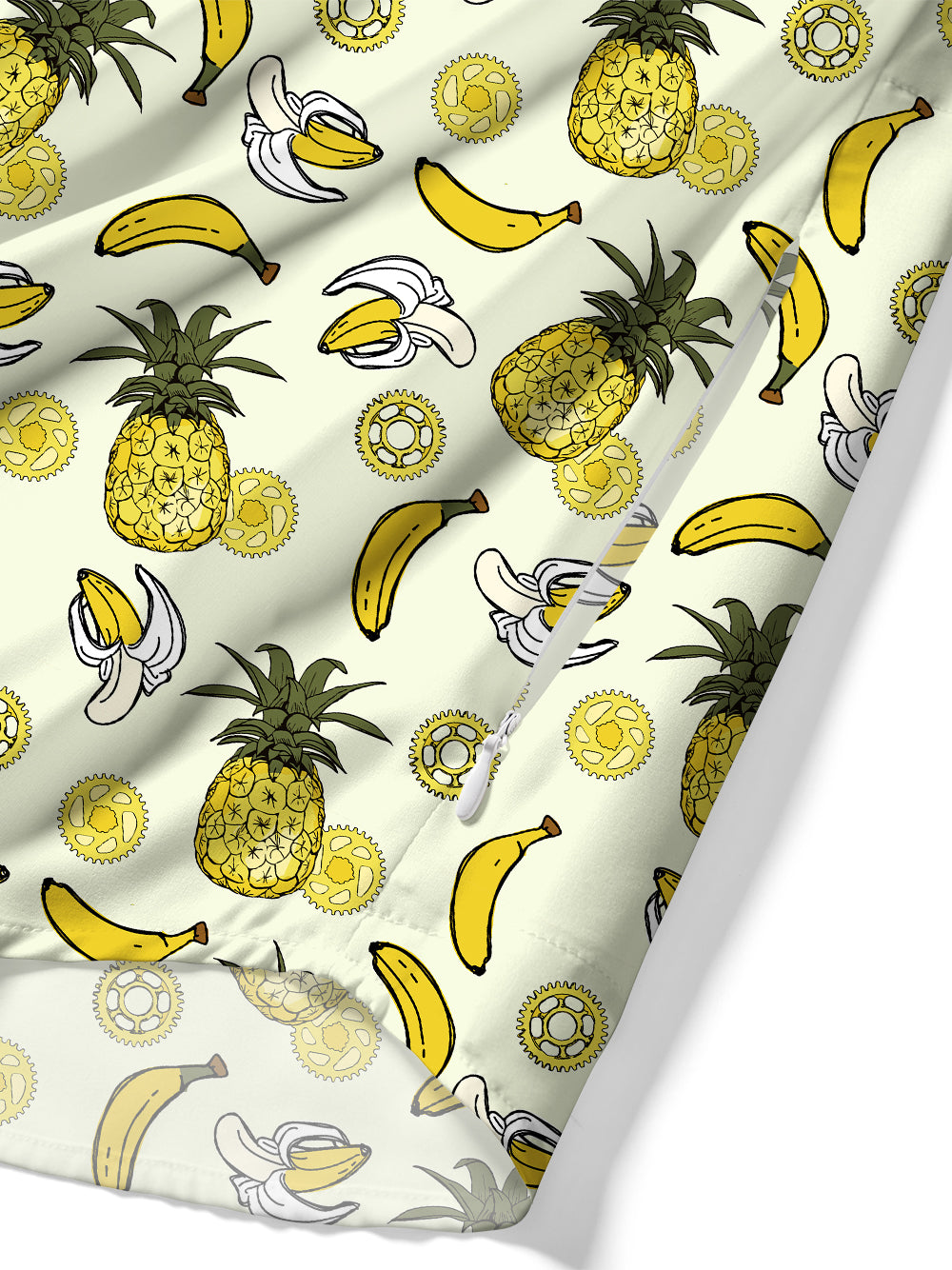Orionride Pineapple Gear Zipper Pockets Ultra Lightweight Short Sleeves Gravel Shirt