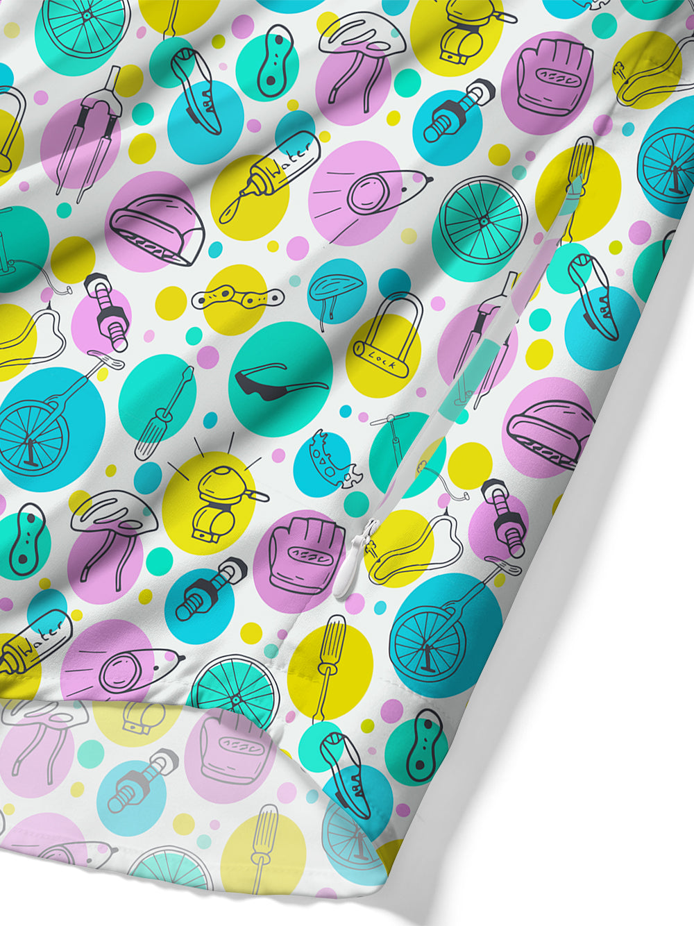 Orionride Colorful Equipment Zipper Pockets Ultra Lightweight Short Sleeves Gravel Shirt