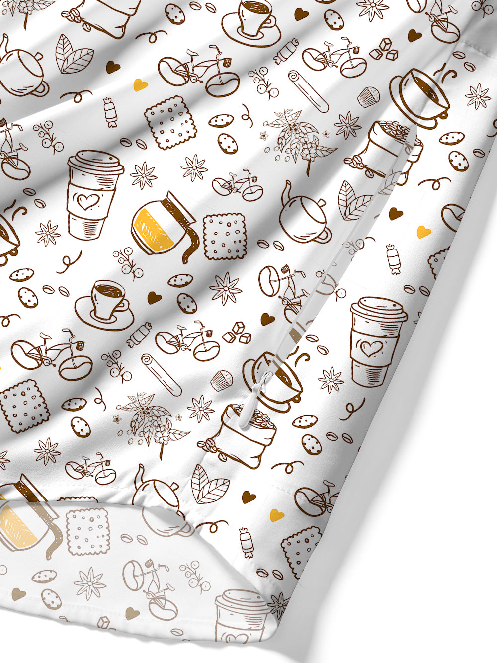 Orionride Cafe Charm Zipper Pockets Ultra Lightweight Short Sleeves Gravel Shirt