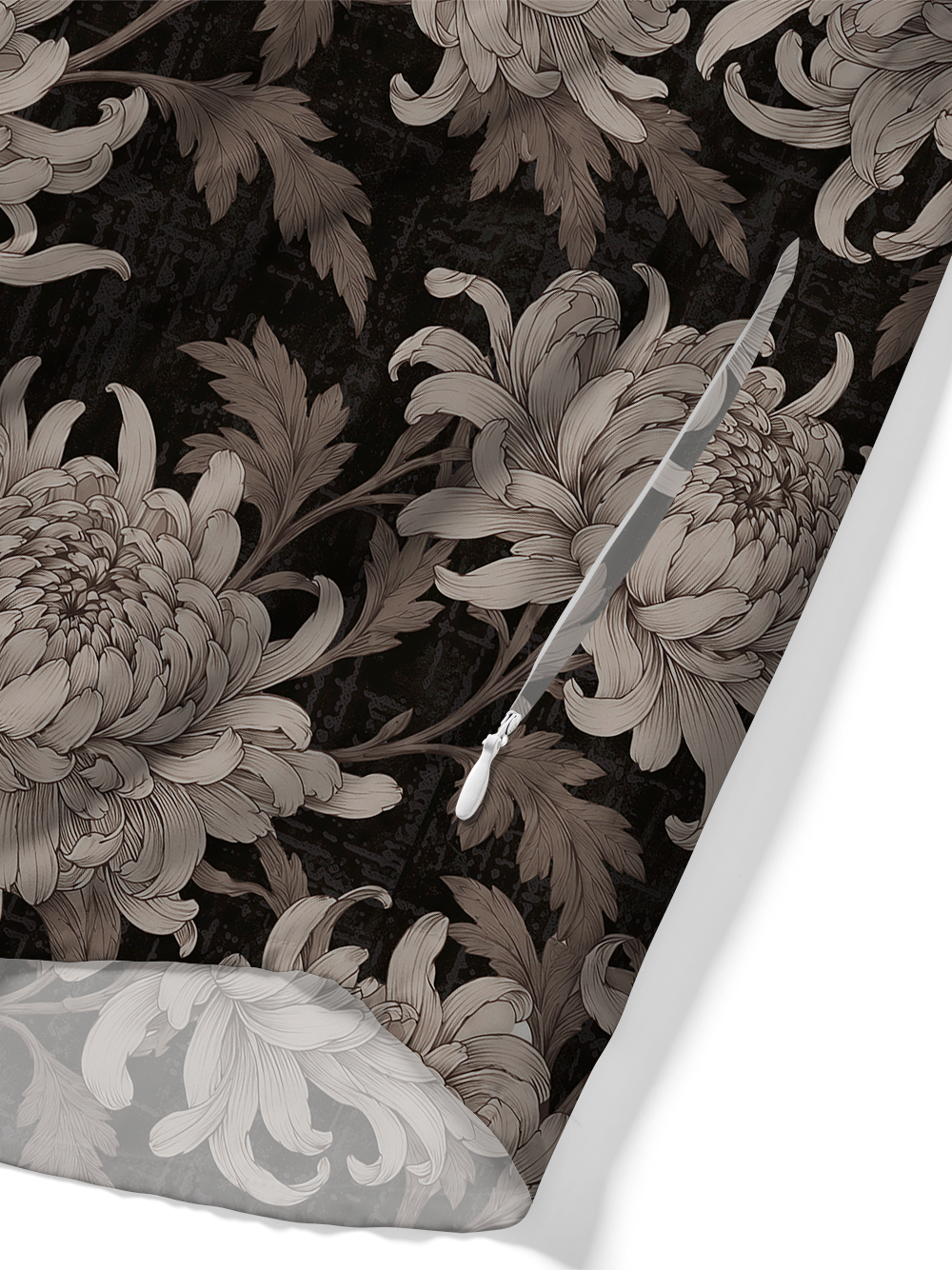 Orionride Pure Chrysanthemum Zipper Pockets Ultra Lightweight Short Sleeves Gravel Shirt