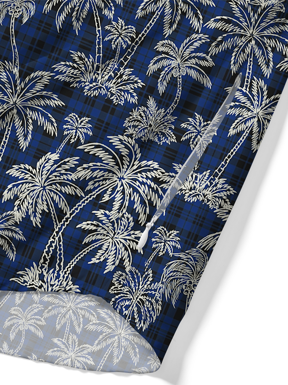 Orionride Striped Coconut Tree Zipper Pockets Ultra Lightweight Short Sleeves Gravel Shirt
