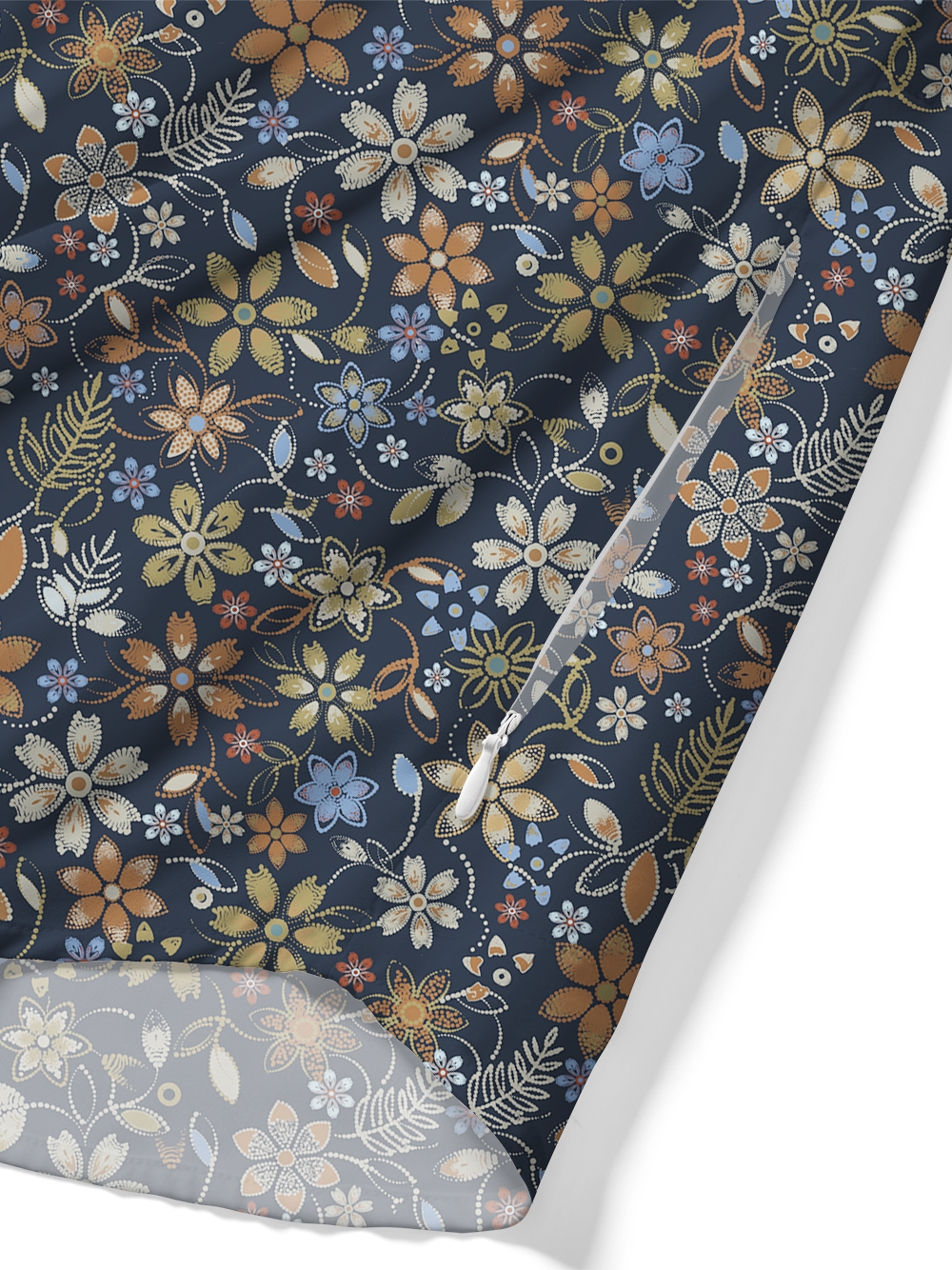 Orionride Embroidered Flower Zipper Pockets Ultra Lightweight Short Sleeves Gravel Shirt