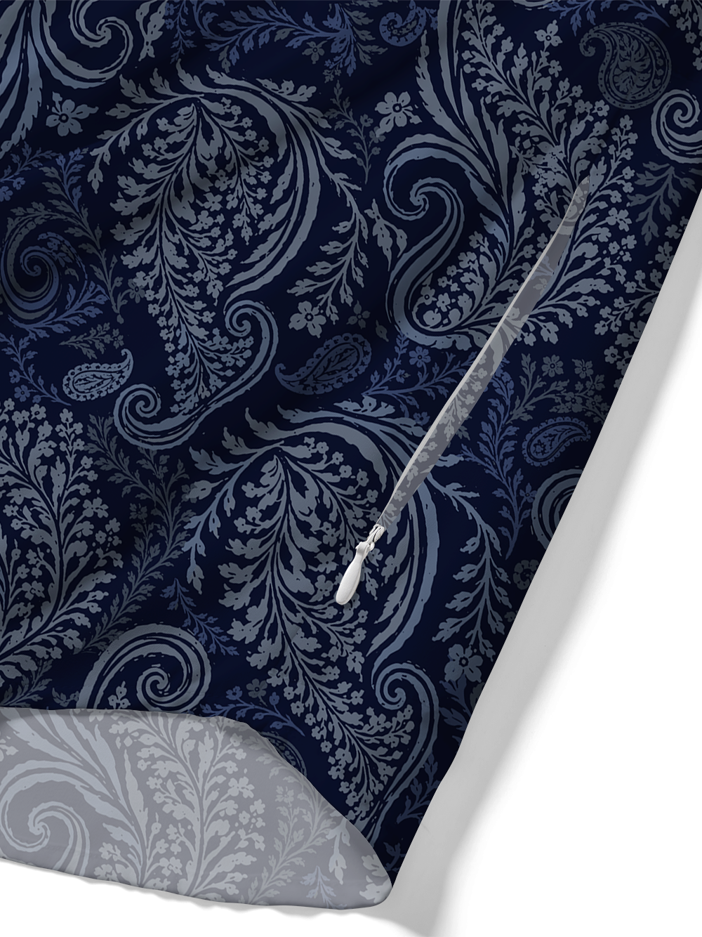Orionride Blue Paisley Zipper Pockets Ultra Lightweight Short Sleeves Gravel Shirt