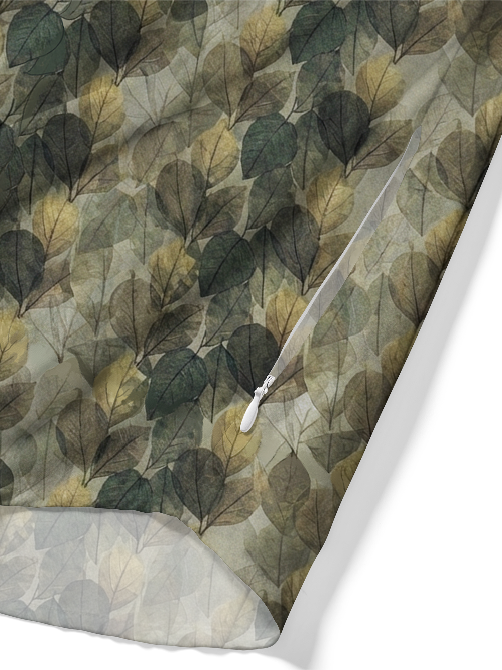 Orionride Double Shadows Of Leaves Zipper Pockets Ultra Lightweight Short Sleeves Gravel Shirt