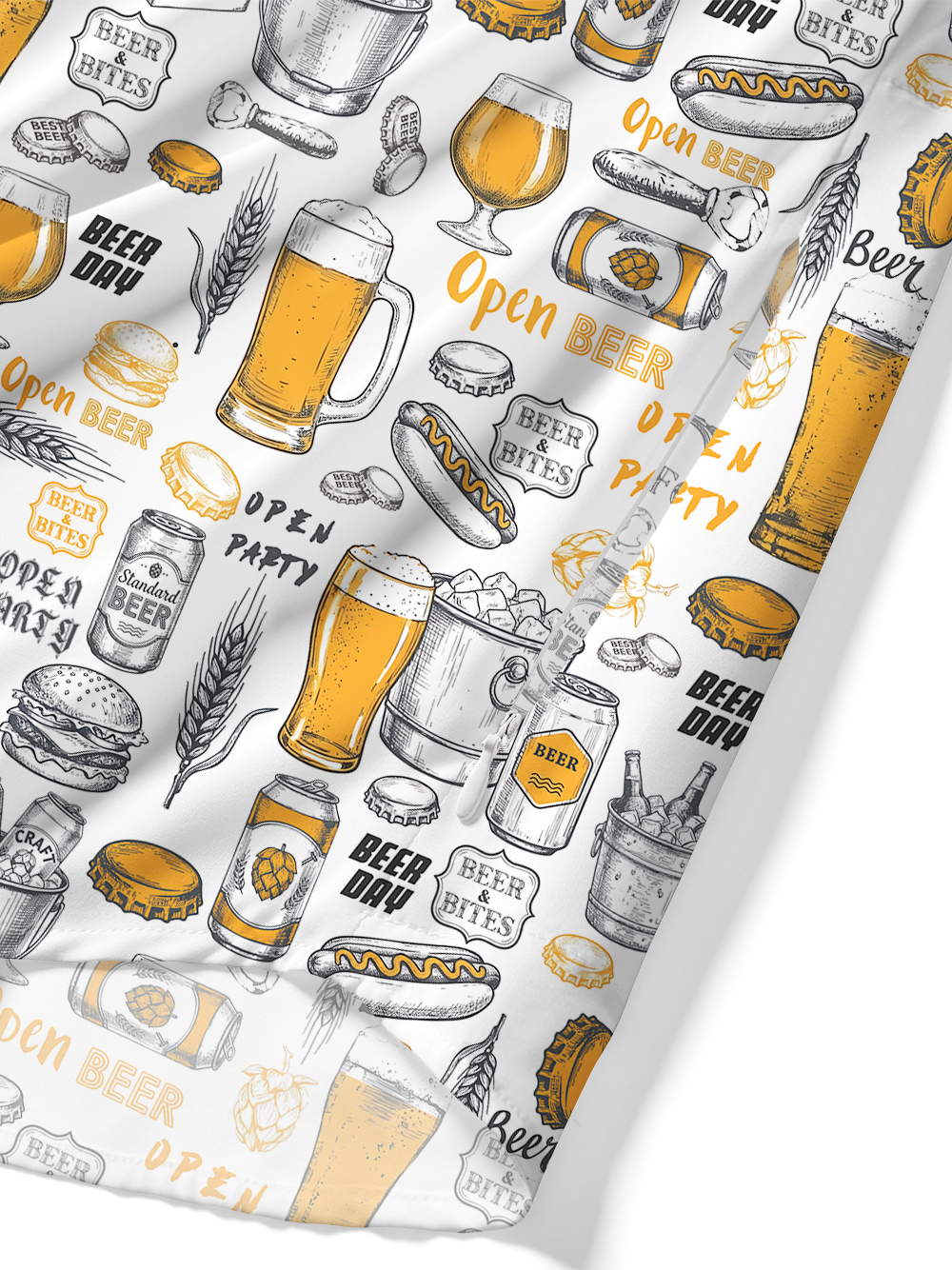 Orionride Beer Day Zipper Pockets Ultra Lightweight Short Sleeves Gravel Shirt
