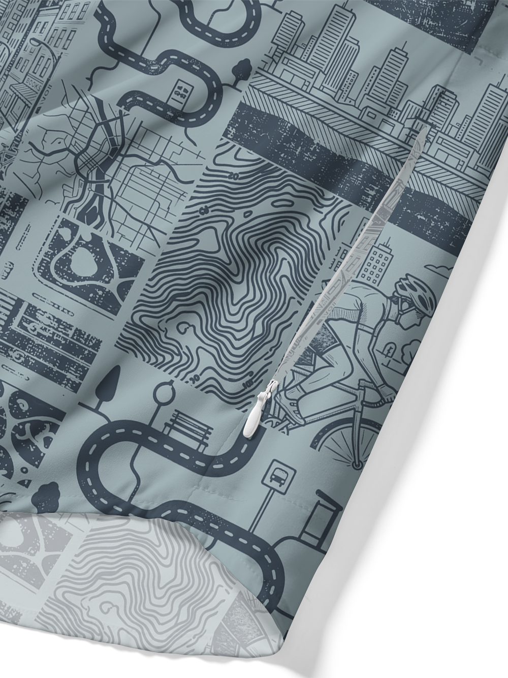 Orionride City Trail Code Zipper Pockets Ultra Lightweight Short Sleeves Gravel Shirt