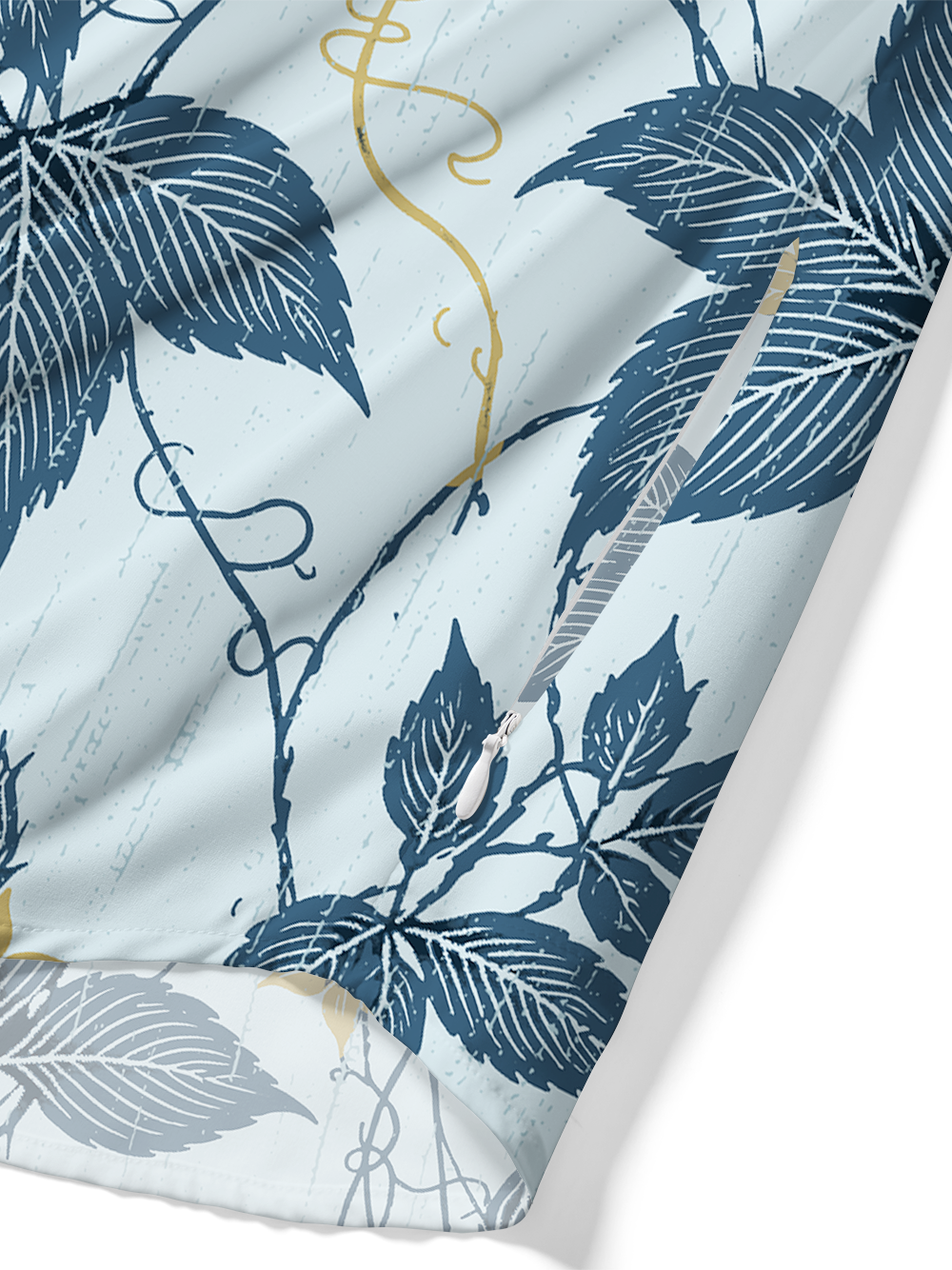 Orionride Botanical Etch Zipper Pockets Ultra Lightweight Short Sleeves Gravel Shirt