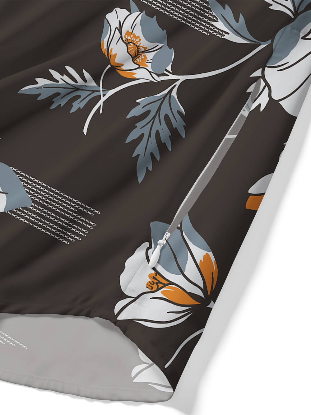 Orionride Floral Echoes Zipper Pockets Ultra Lightweight Short Sleeves Gravel Shirt