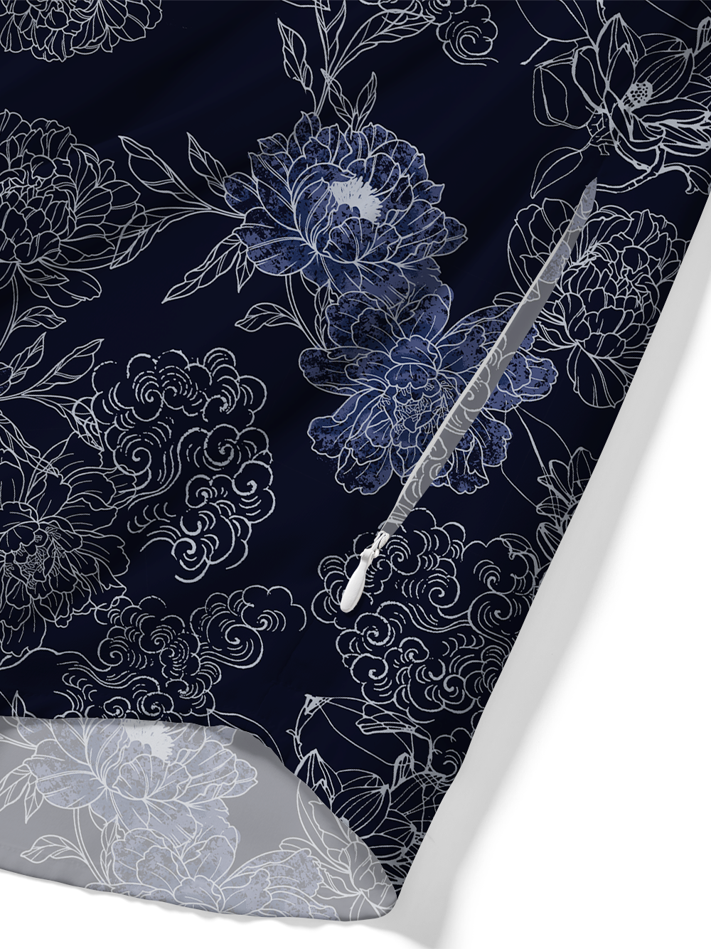 Orionride Auspicious Clouds And Flowers Zipper Pockets Ultra Lightweight Short Sleeves Gravel Shirt