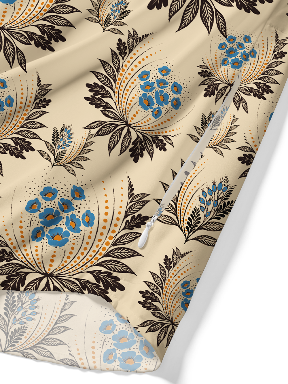 Orionride Semicircular Floral Zipper Pockets Ultra Lightweight Short Sleeves Gravel Shirt