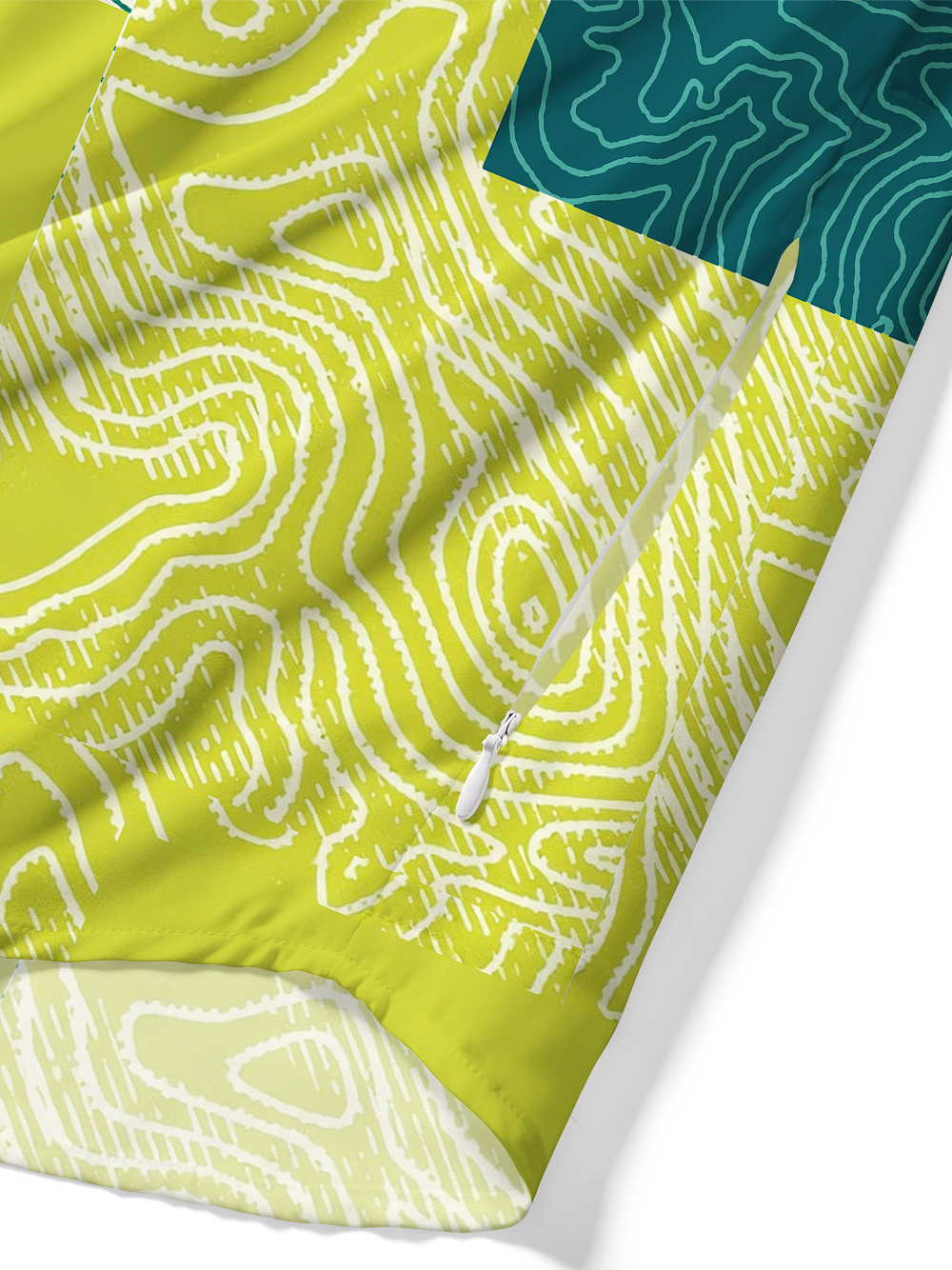 Orionride Topographic Map Zipper Pockets Ultra Lightweight Short Sleeves Gravel Shirt