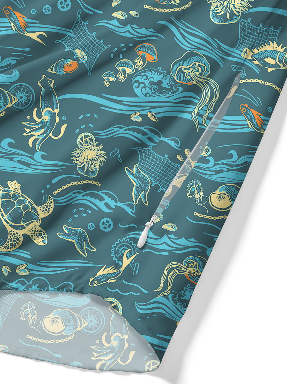 Orionride Playing In The Sea Zipper Pockets Ultra Lightweight Short Sleeves Gravel Shirt