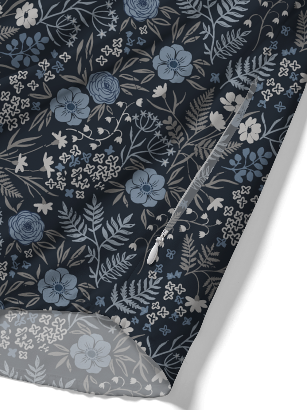 Orionride Midnight Florals Zipper Pockets Ultra Lightweight Short Sleeves Gravel Shirt