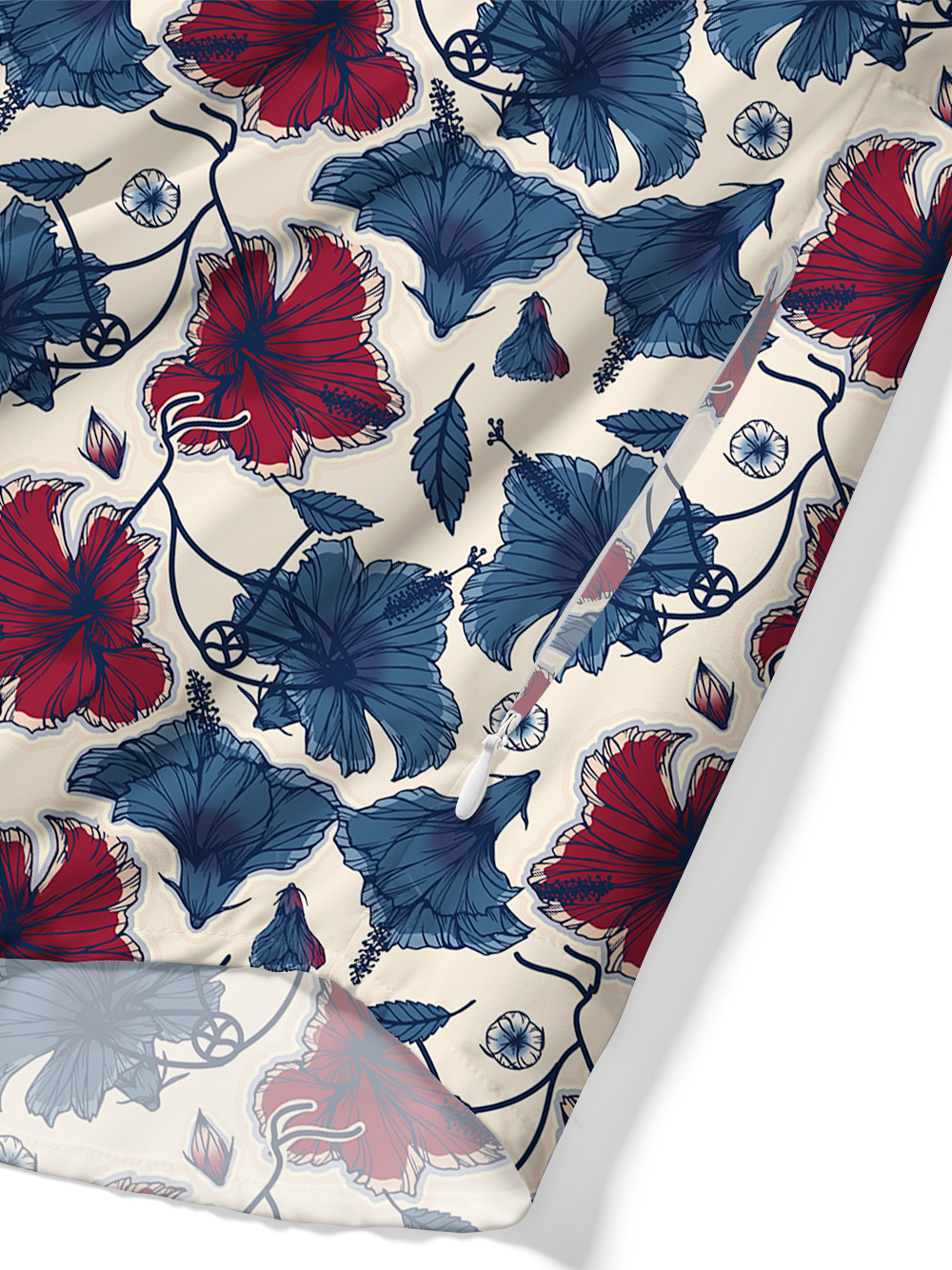 Orionride Otherworldly Flowers Zipper Pockets Ultra Lightweight Short Sleeves Gravel Shirt