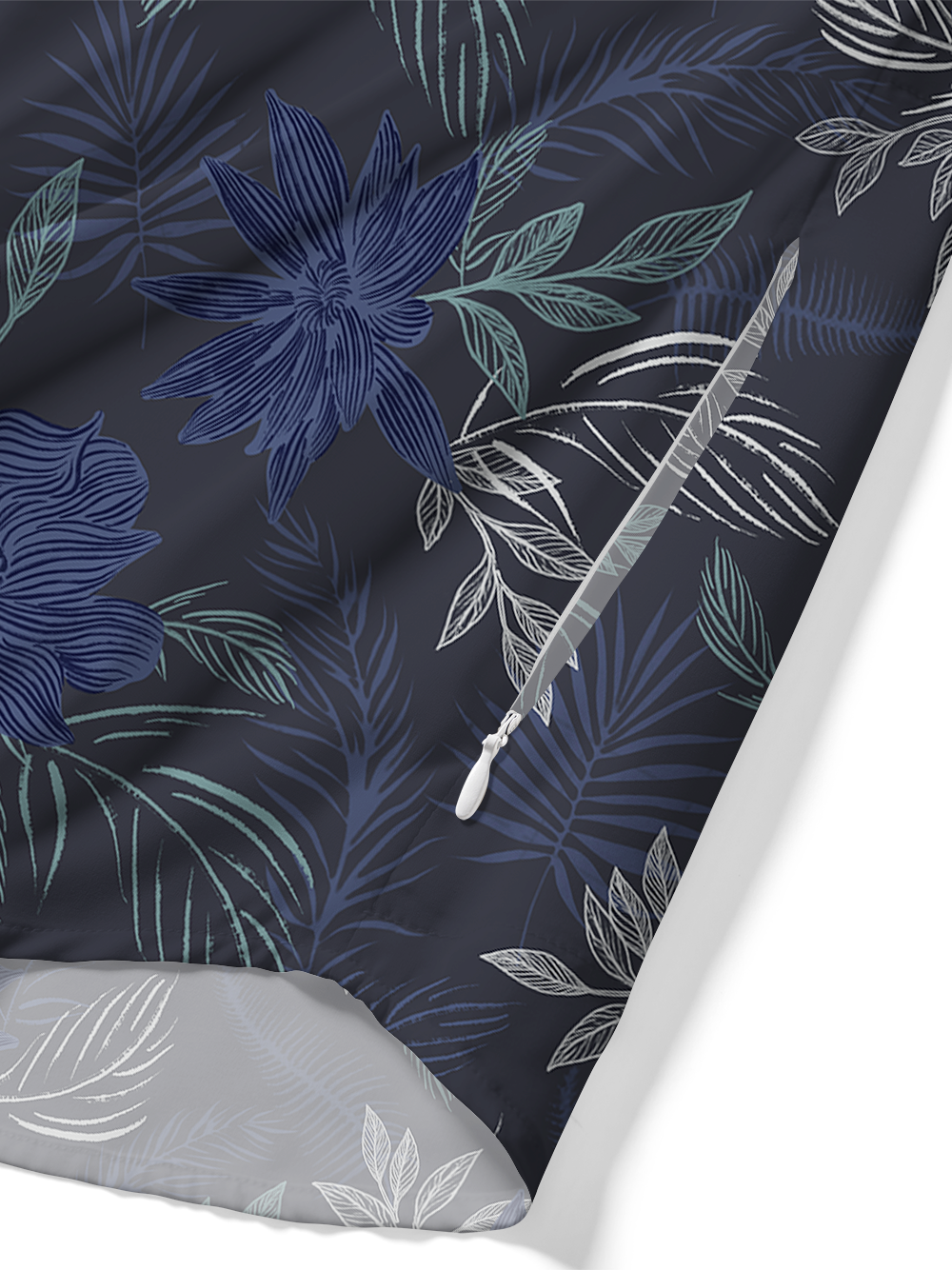 Orionride Floral Lines Zipper Pockets Ultra Lightweight Short Sleeves Gravel Shirt