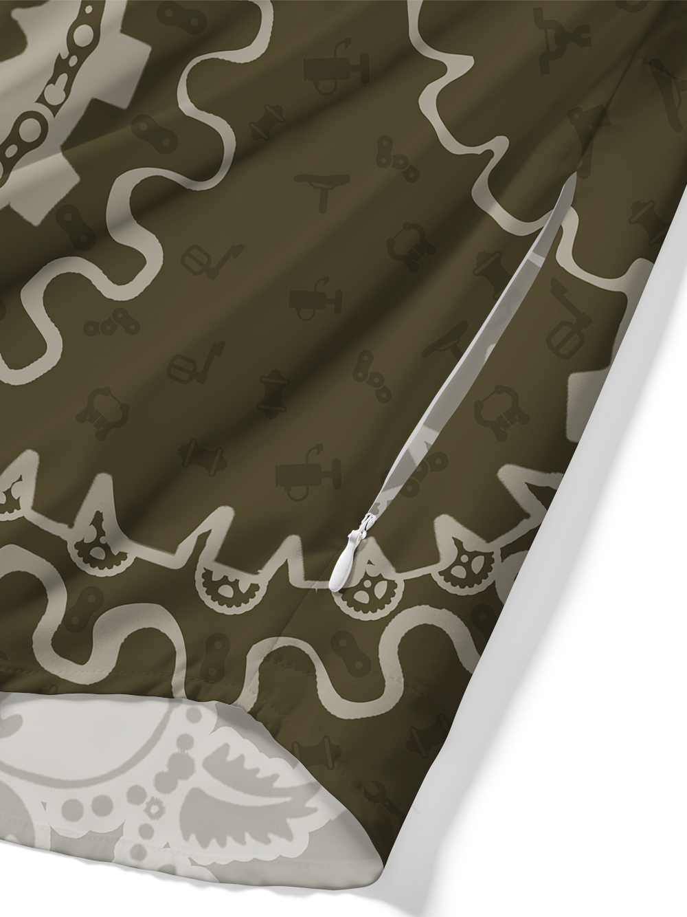 Orionride Giant Gear Flower Zipper Pockets Ultra Lightweight Short Sleeves Gravel Shirt