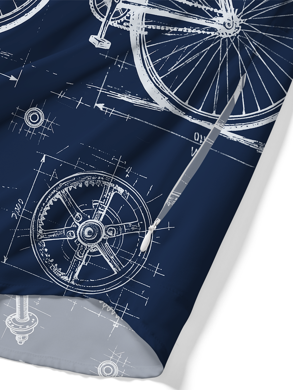 Orionride Bicycle Sketch Zipper Pockets Ultra Lightweight Short Sleeves Gravel Shirt