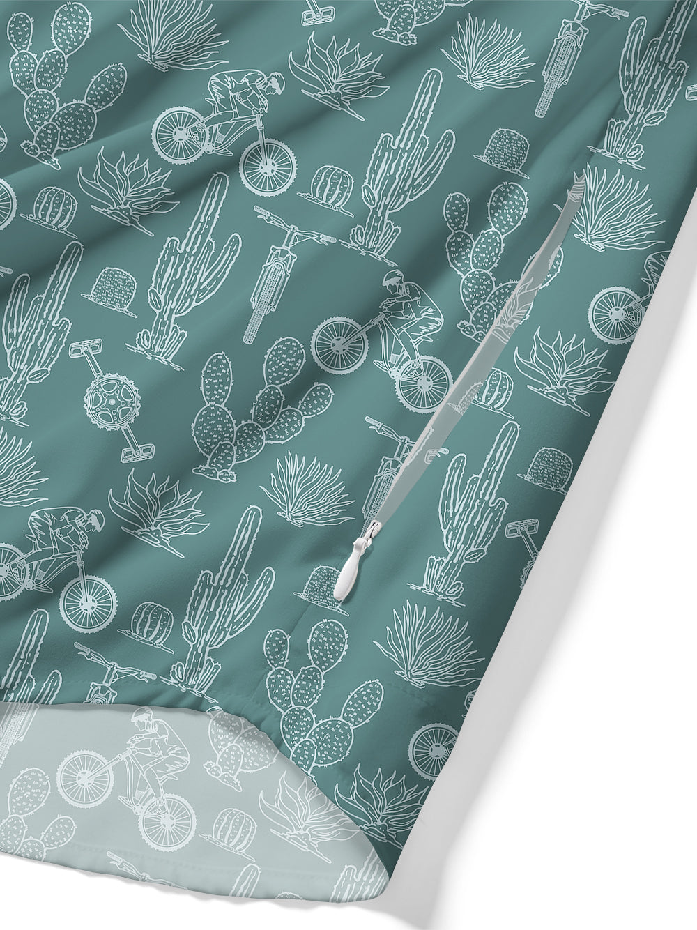 Orionride Desert Cactus Zipper Pockets Ultra Lightweight Short Sleeves Gravel Shirt