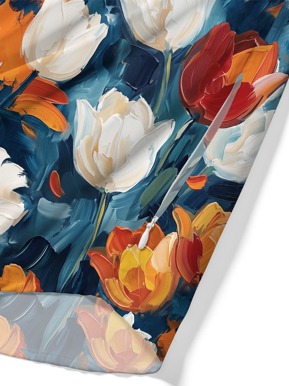 Orionride Thick Tulip Paint Zipper Pockets Ultra Lightweight Short Sleeves Gravel Shirt