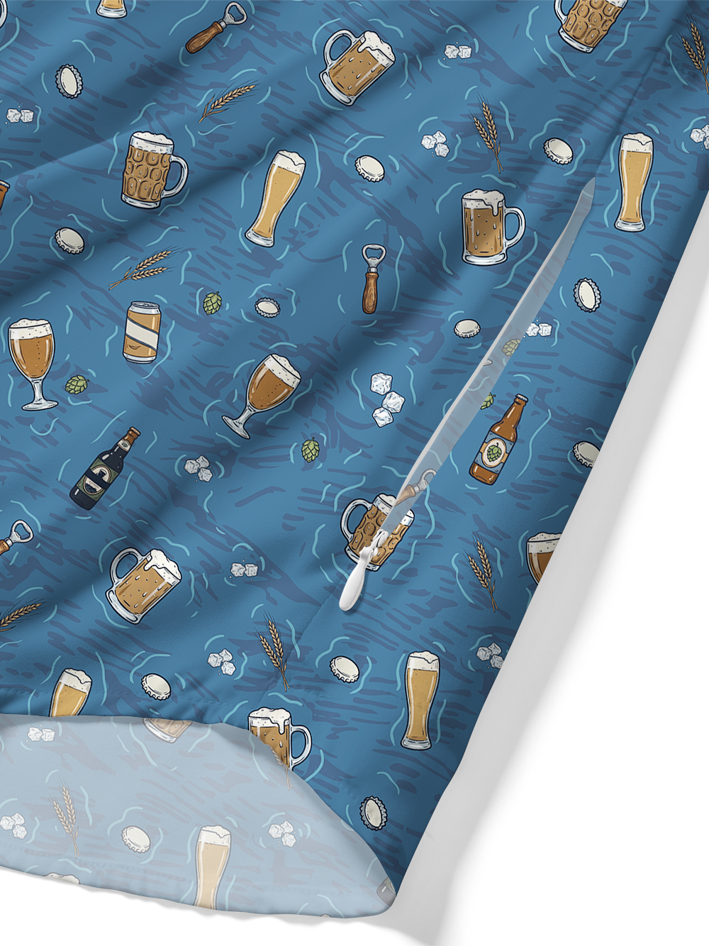 Orionride Beer Lovers Zipper Pockets Ultra Lightweight Short Sleeves Gravel Shirt
