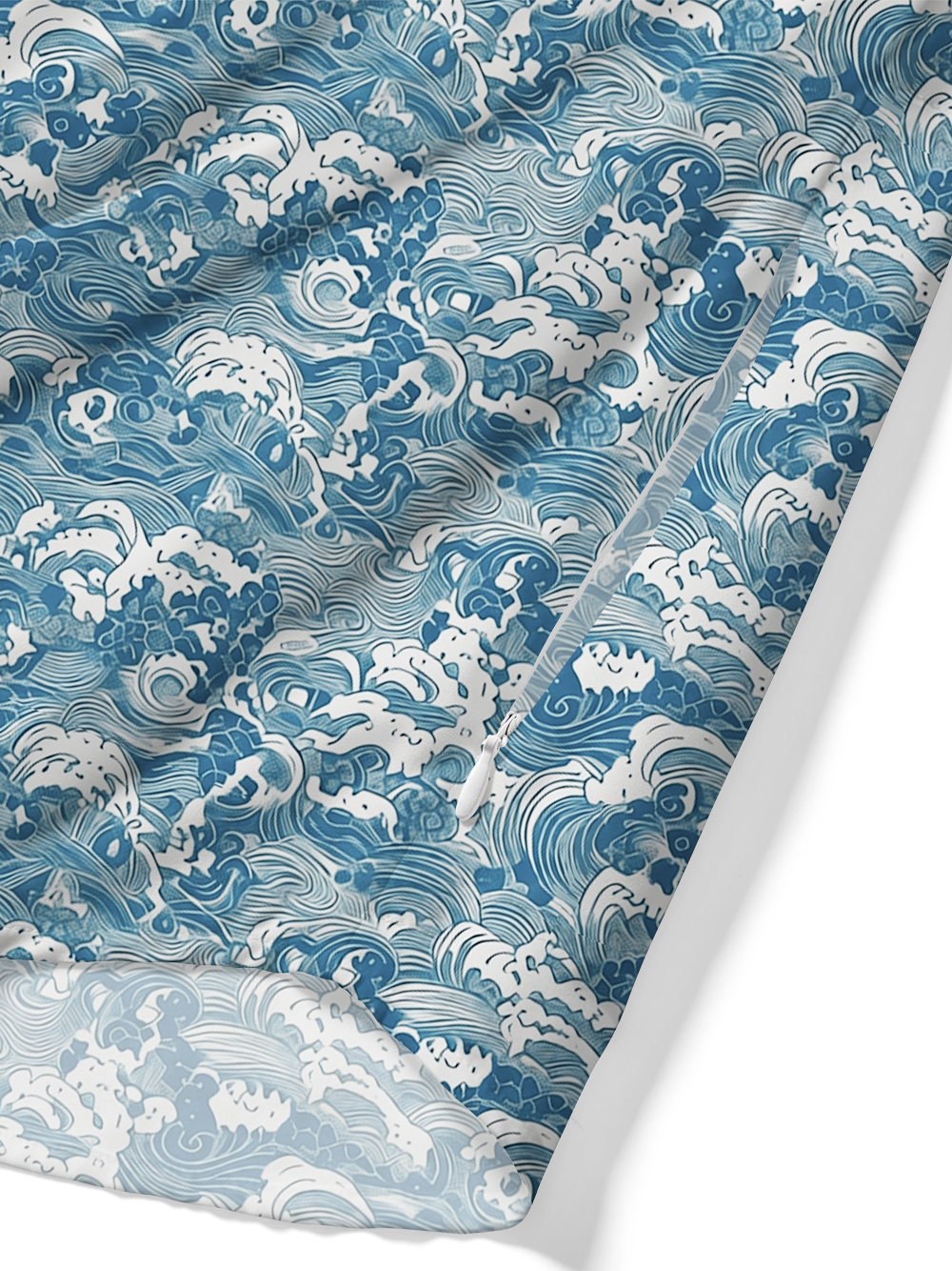 Orionride Sea Waves Zipper Pockets Ultra Lightweight Short Sleeves Gravel Shirt