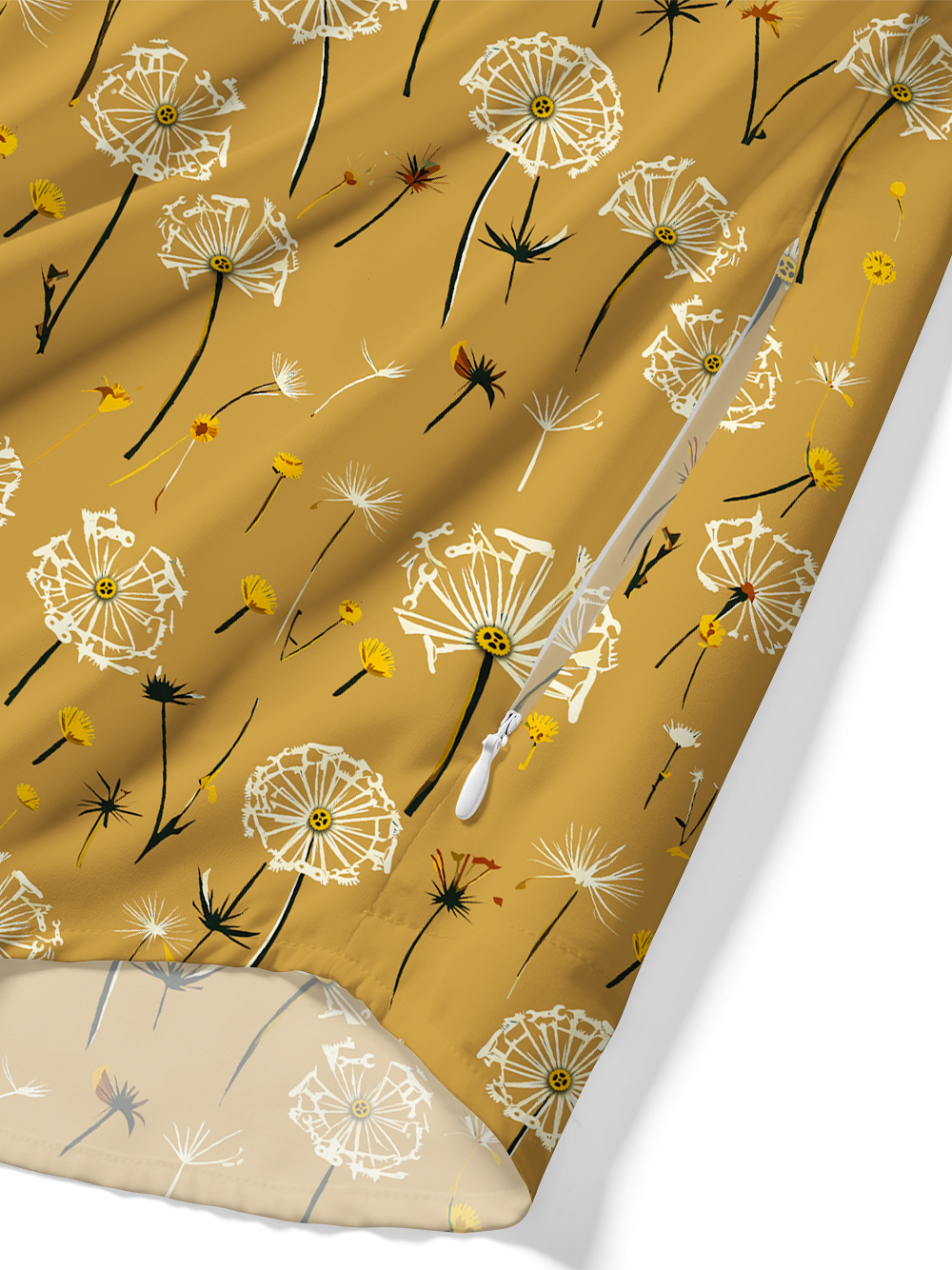Orionride Warm Dandelion Field Zipper Pockets Ultra Lightweight Short Sleeves Gravel Shirt