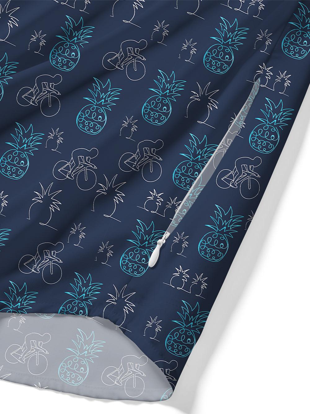 Orionride Pineapple Rider Zipper Pockets Ultra Lightweight Short Sleeves Gravel Shirt