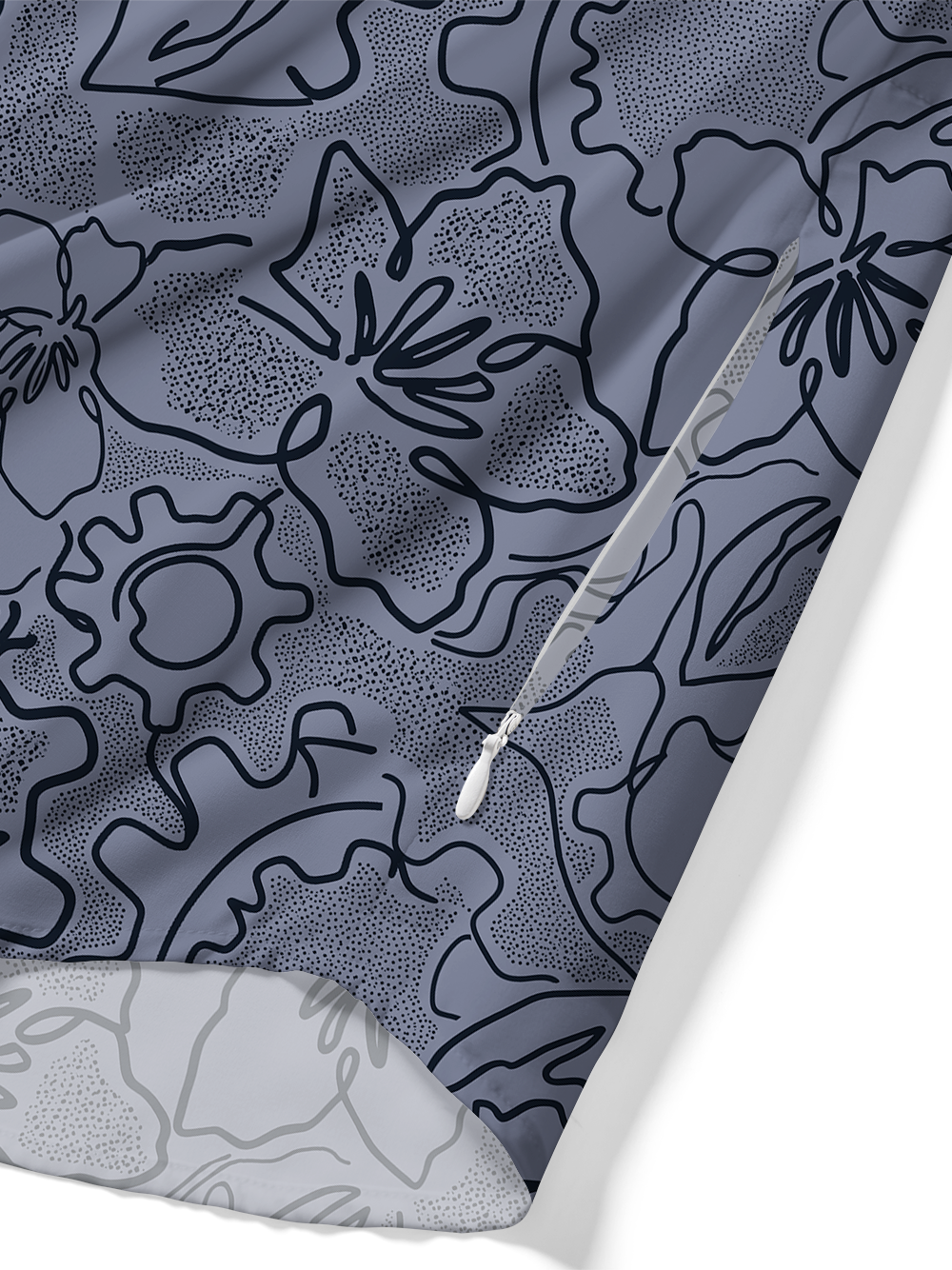 Orionride Tropical Leaves Zipper Pockets Ultra Lightweight Short Sleeves Gravel Shirt