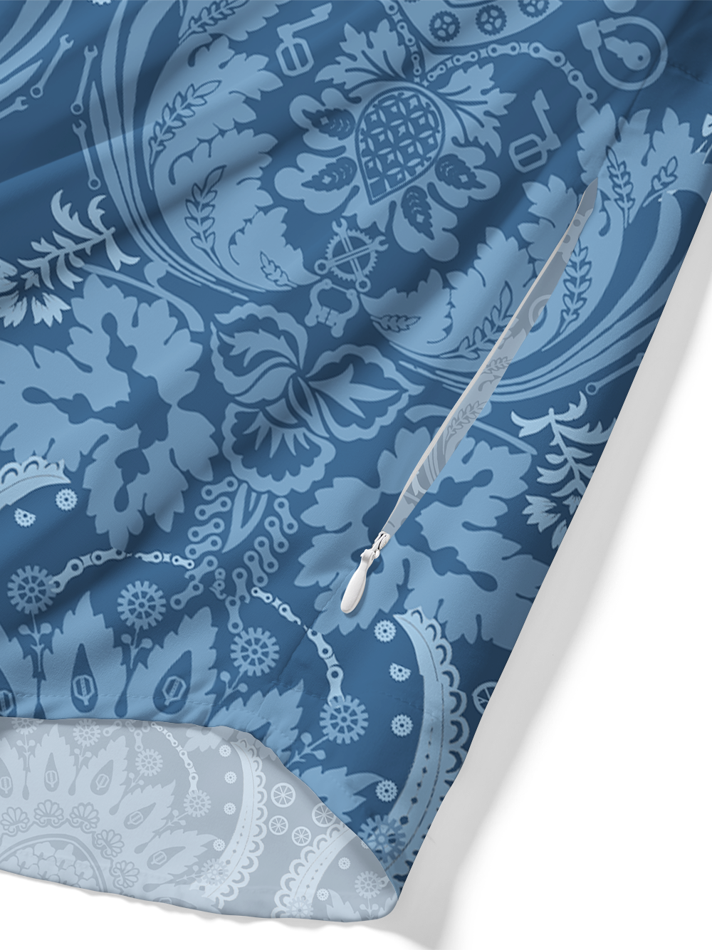 Orionride Symmetrical Flowers Zipper Pockets Ultra Lightweight Short Sleeves Gravel Shirt