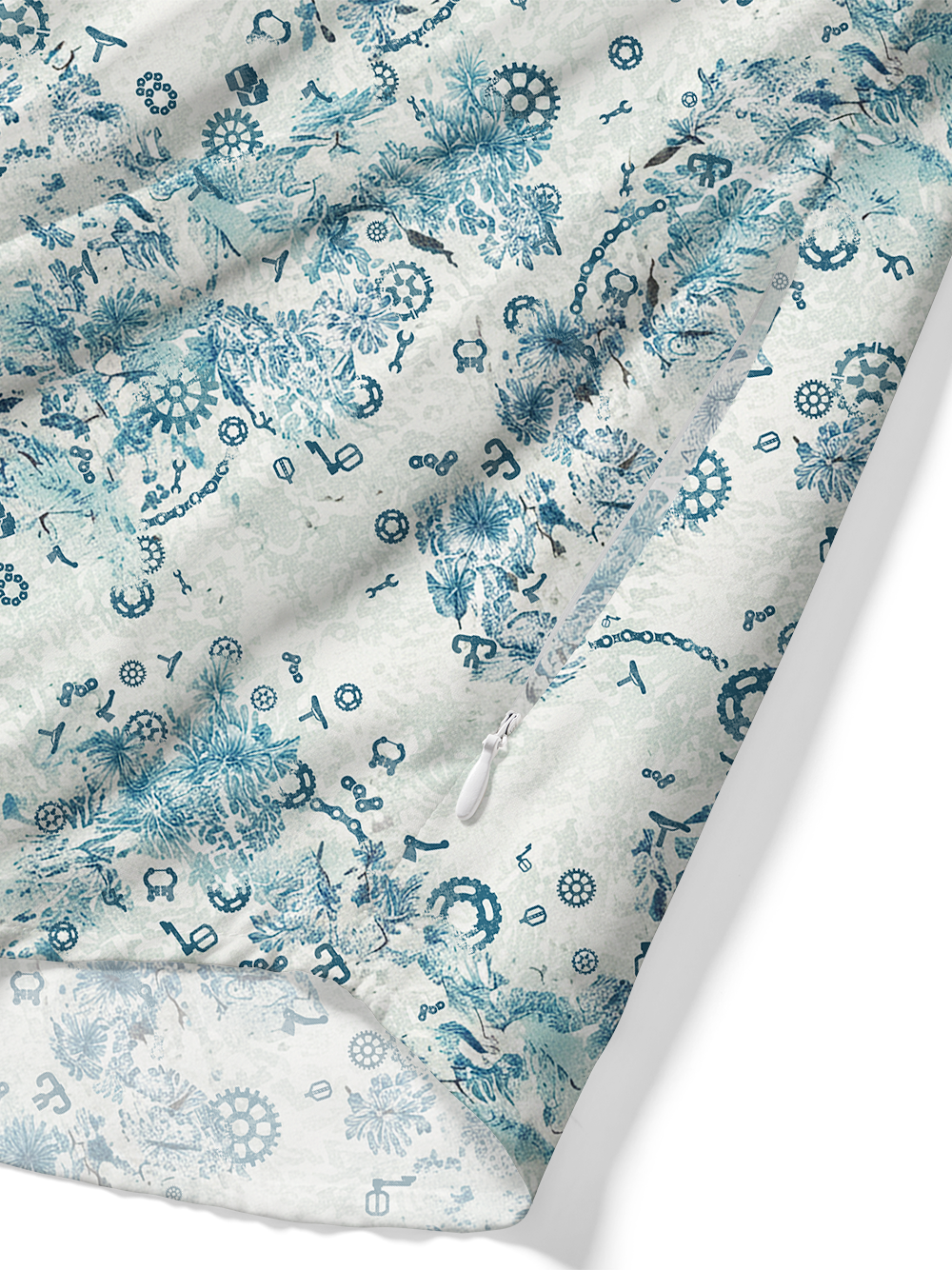 Orionride Ink Painting Plants Zipper Pockets Ultra Lightweight Short Sleeves Gravel Shirt