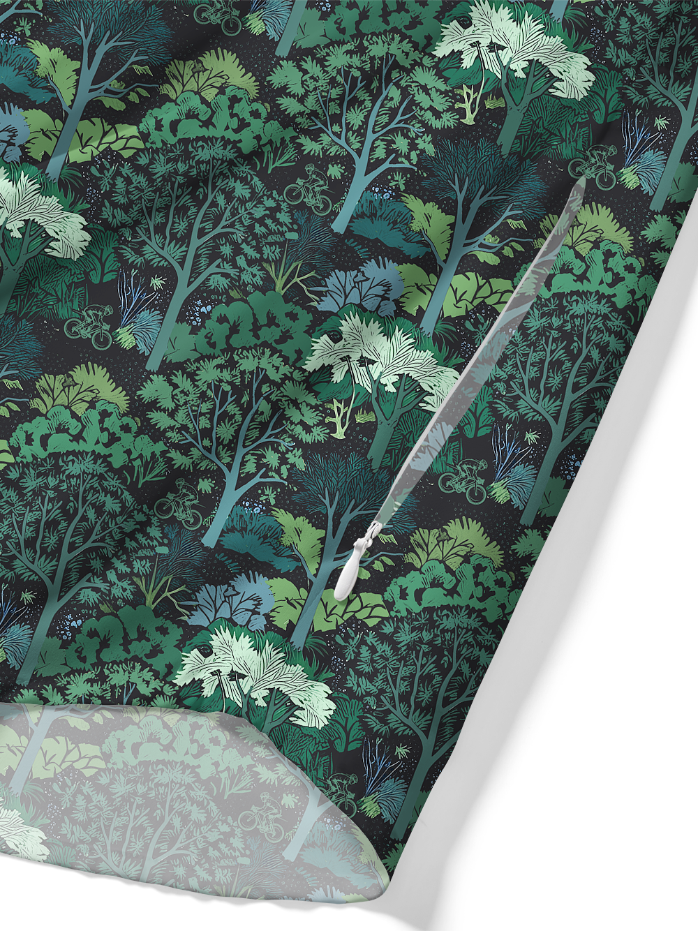 Orionride A Lush Forest Zipper Pockets Ultra Lightweight Short Sleeves Gravel Shirt