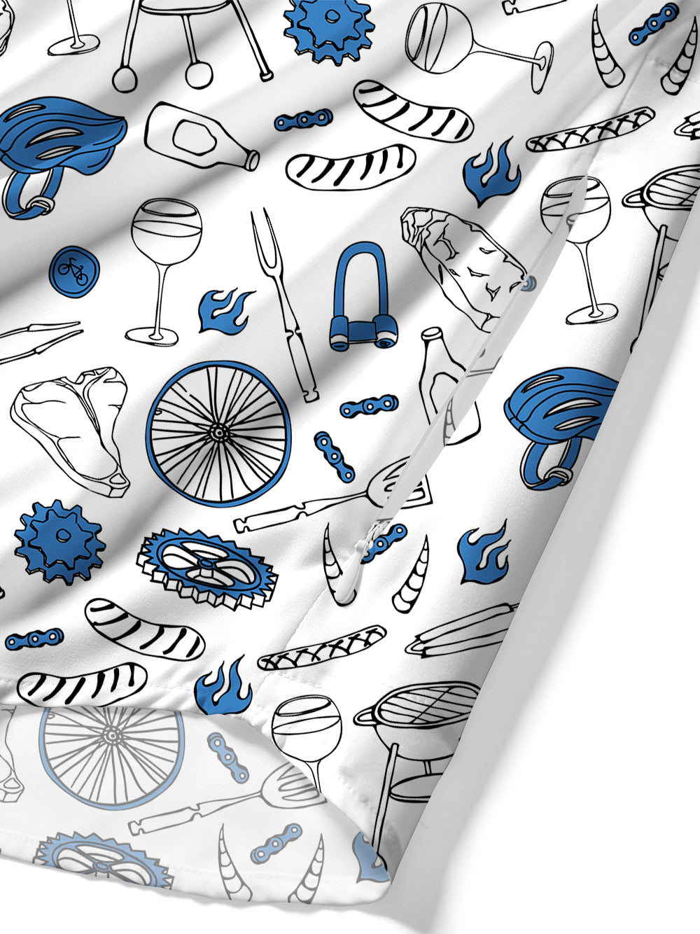 Orionride BBQ Steak Party Zipper Pockets Ultra Lightweight Short Sleeves Gravel Shirt