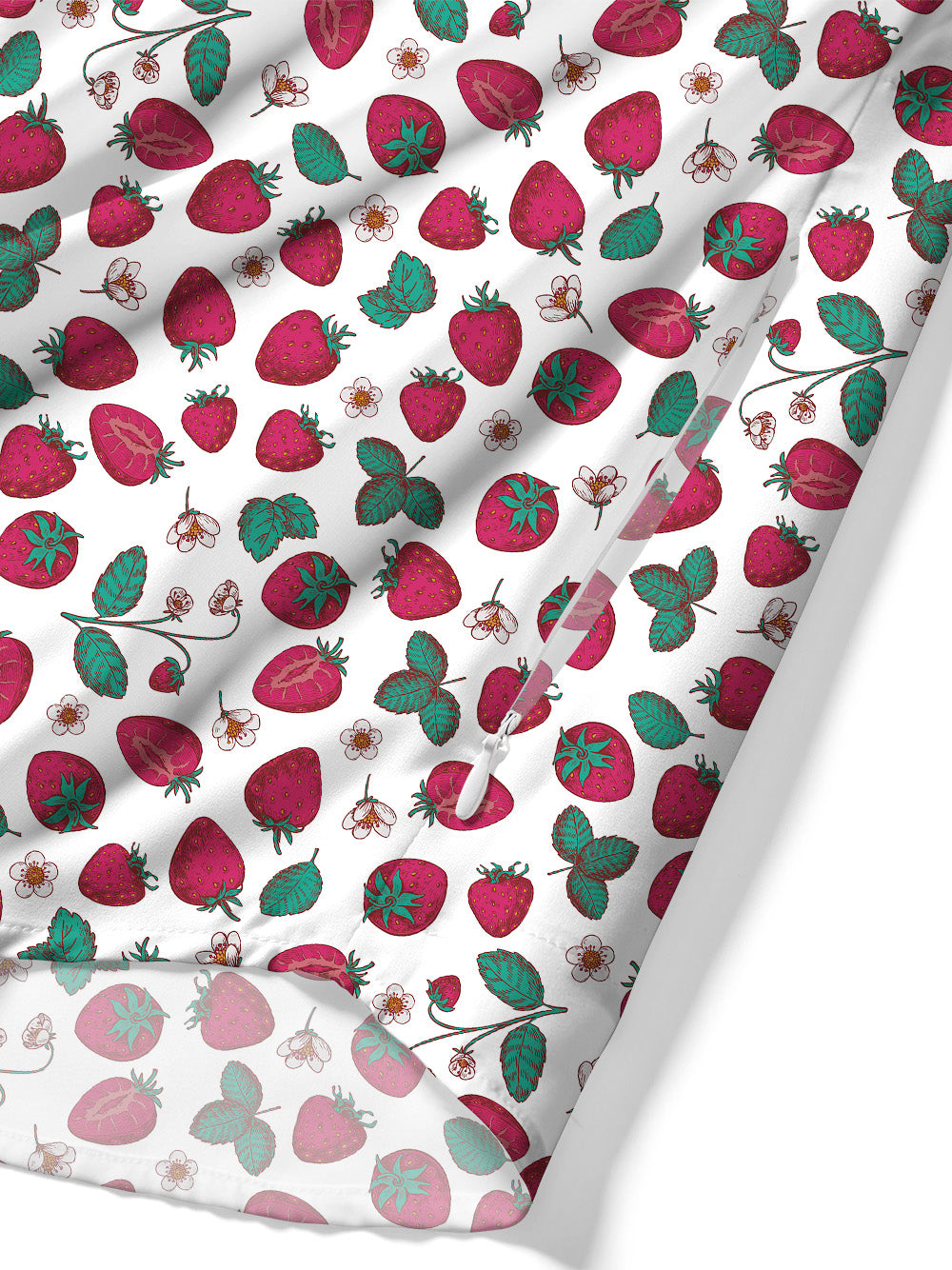 Orionride Strawberry Diary Zipper Pockets Ultra Lightweight Short Sleeves Gravel Shirt