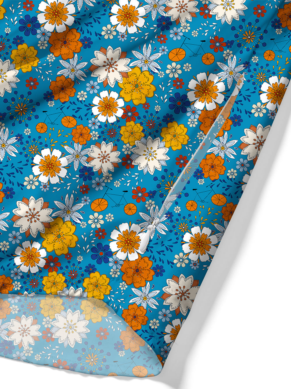 Orionride Fragrant Flowers Zipper Pockets Ultra Lightweight Short Sleeves Gravel Shirt