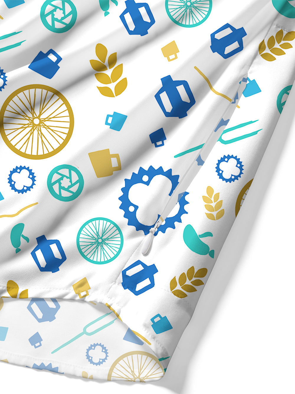 Orionride Short Sleeves Abstract Parts Zipper Pockets Ultra Lightweight Gravel Shirt