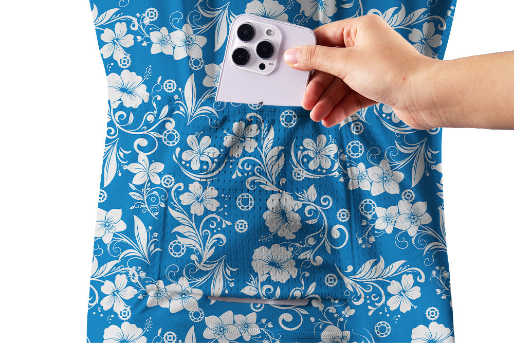 Orionride Hawaiian Flowers Women's Long Sleeve Cycling Jersey